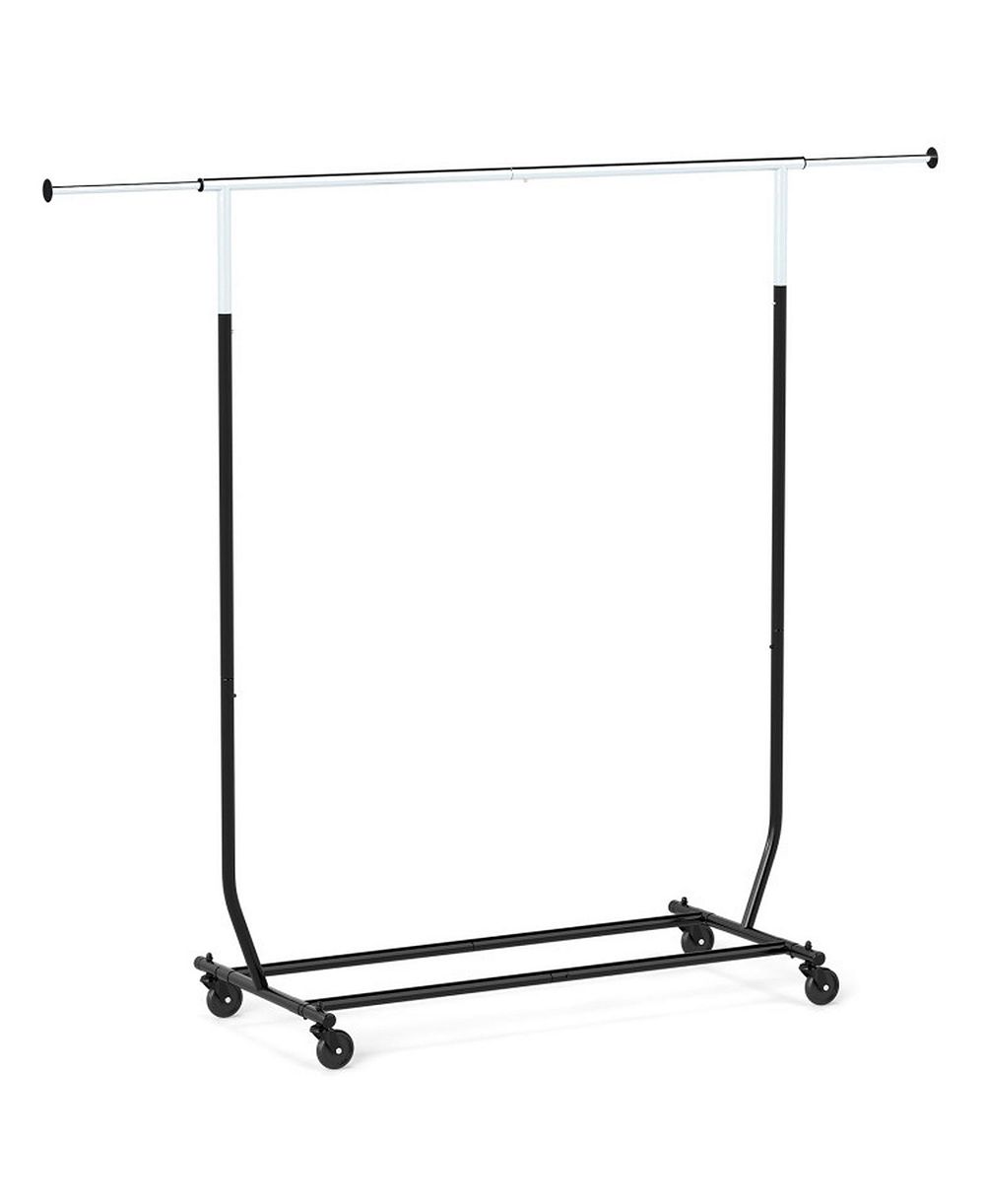 HONGGE Extendable Rolling Clothes Rack with 360 Degree Swivel Casters
