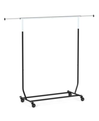 HONGGE Extendable Rolling Clothes Rack with 360 Degree Swivel Casters