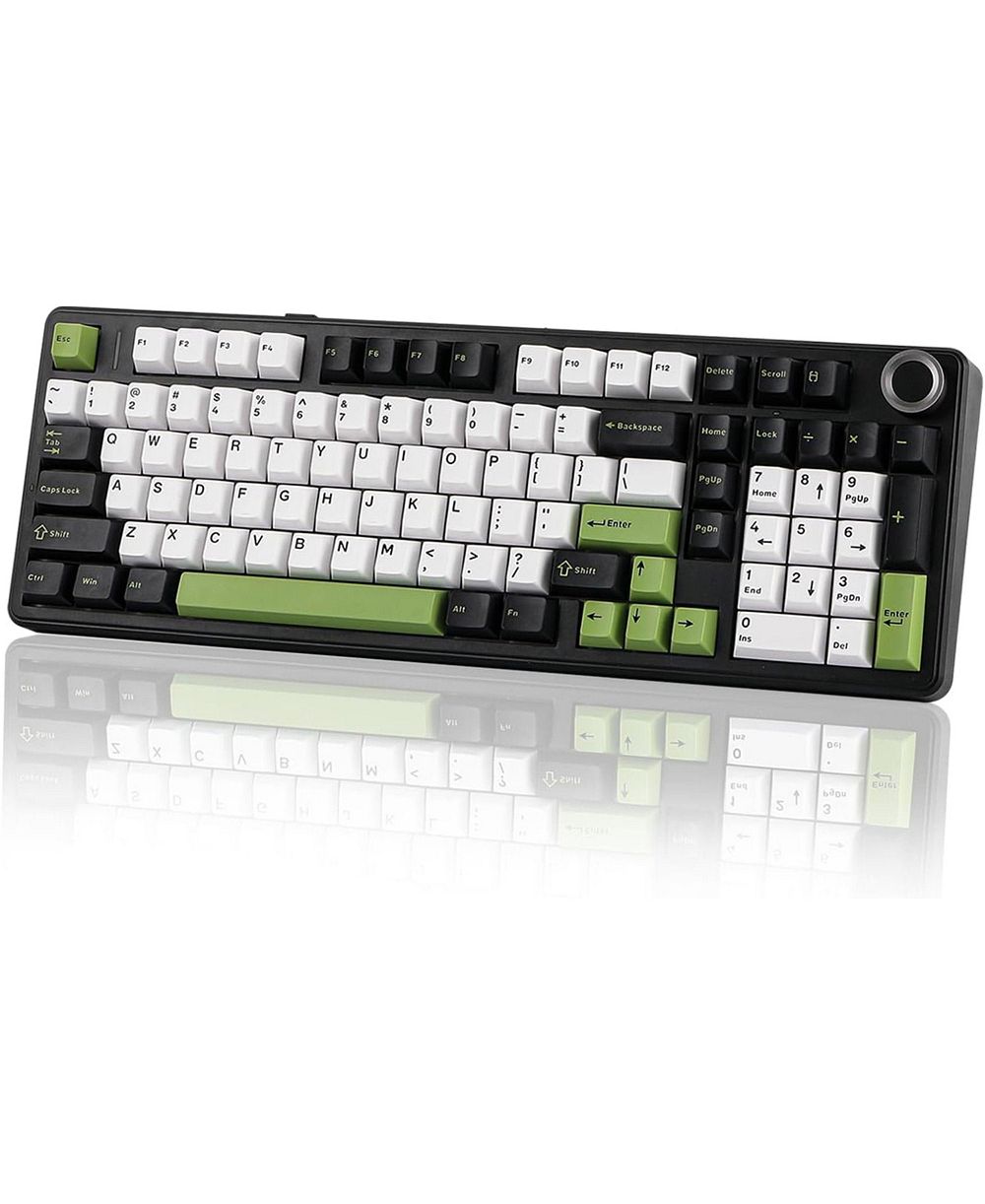 AULA F99 PRO Wireless Mechanical Gaming Keyboard, Tri-Mode BT Type-C, RGB Backlit with Multifunctional Knob, 8000mAh Battery