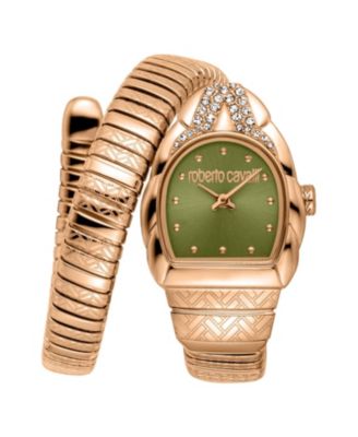 Roberto Cavalli Women's Aurora Quartz IP Stainless Steel Bracelet Watch