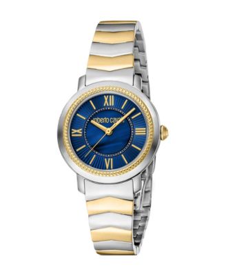 Roberto Cavalli Women's  Glam Quartz Two Tone Stainless Steel Bracelet Watch