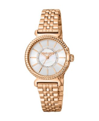 Roberto Cavalli Women's Snake Core Quartz IP  Stainless Steel Bracelet Watch