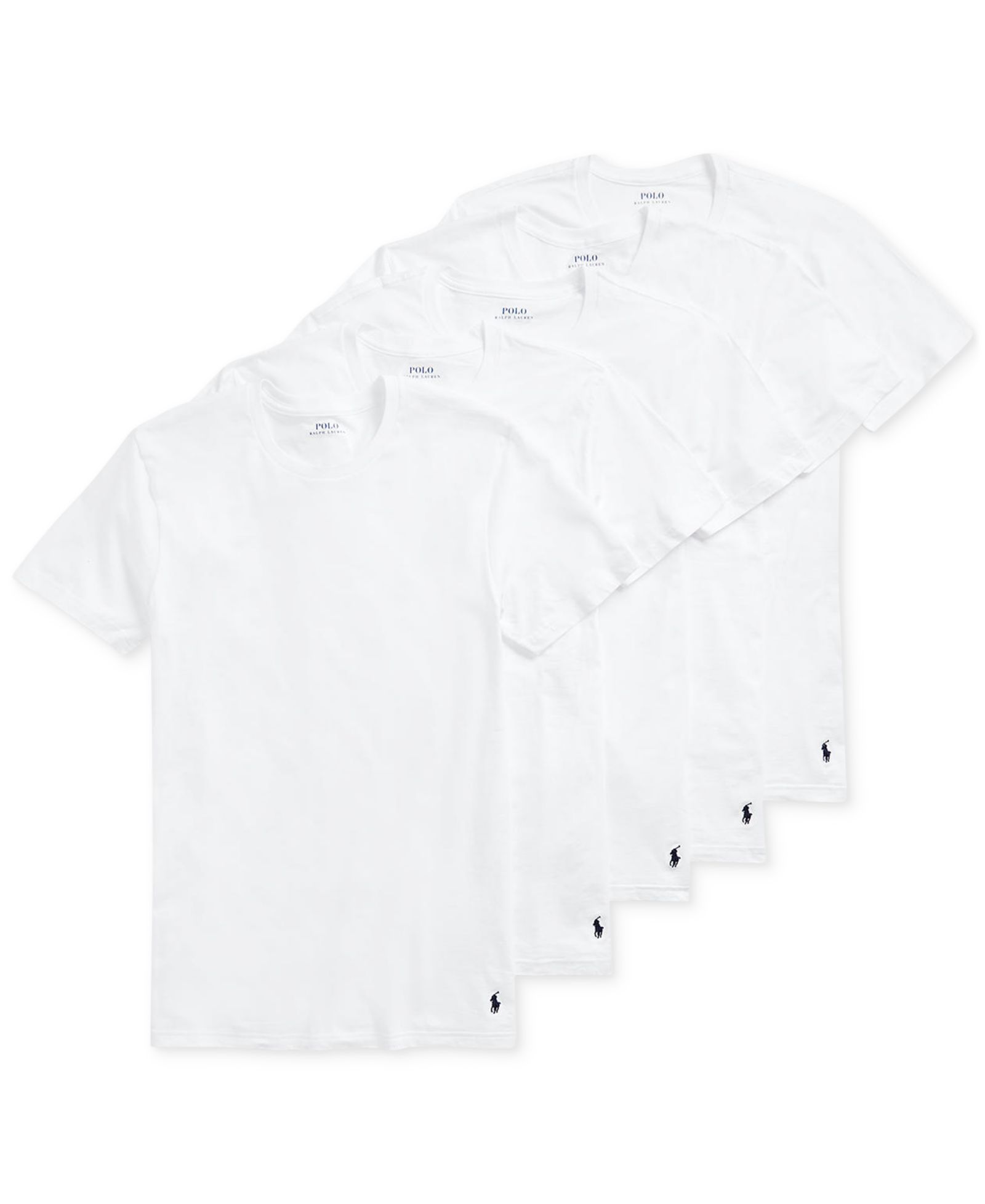 Polo Ralph Lauren Мужские футболки с круглым вырезом, набор из 5 штук