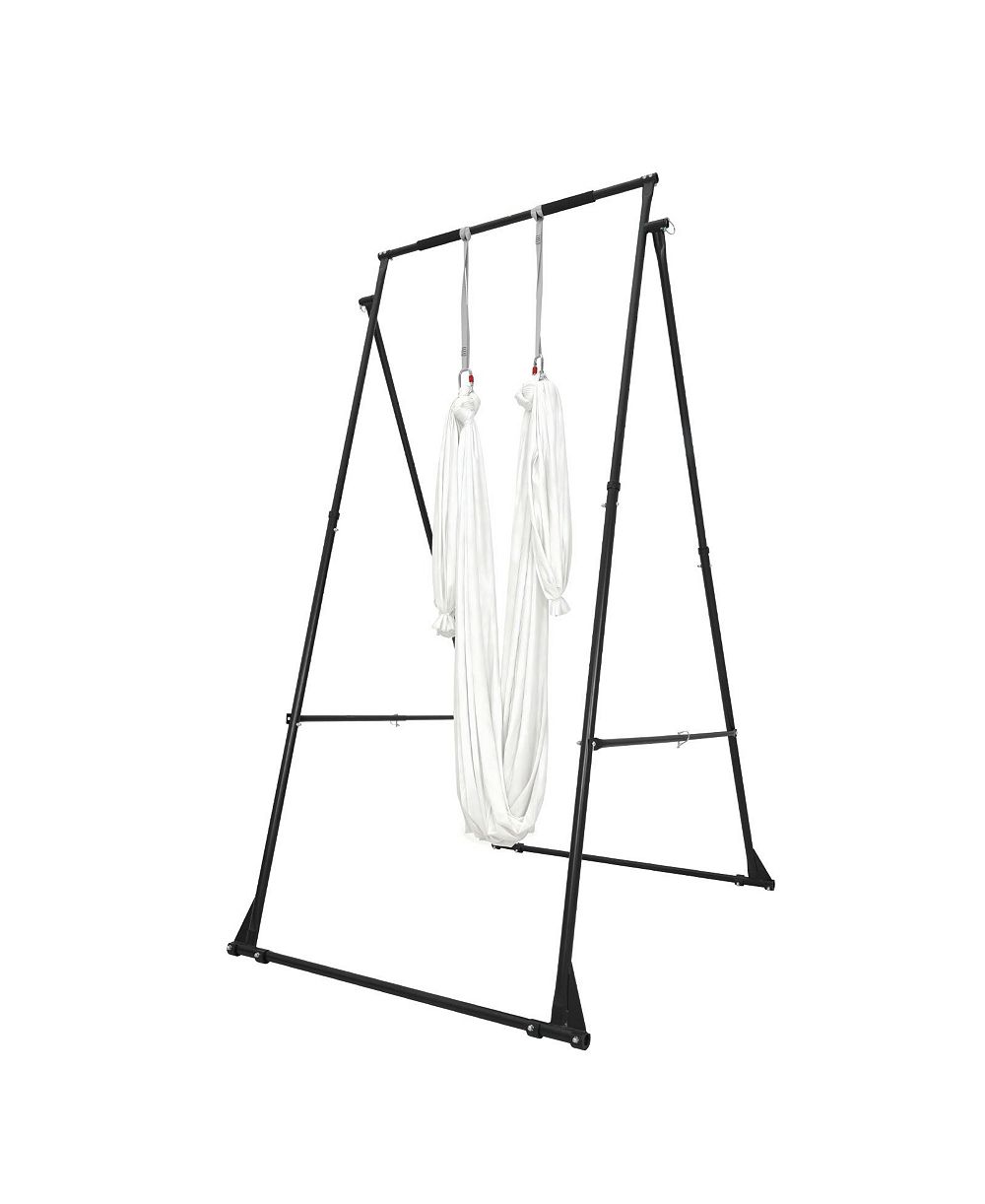 SUGIFT Aerial Yoga Swing Stand 440.9 lbs Load Triangular Frame with 6.6-yard Hammock Adjustable