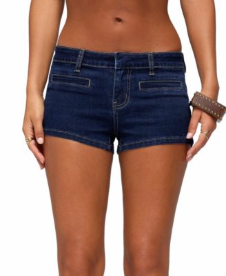Женские джинсовые микро-шорты Edikted Womens Alita Low Rise