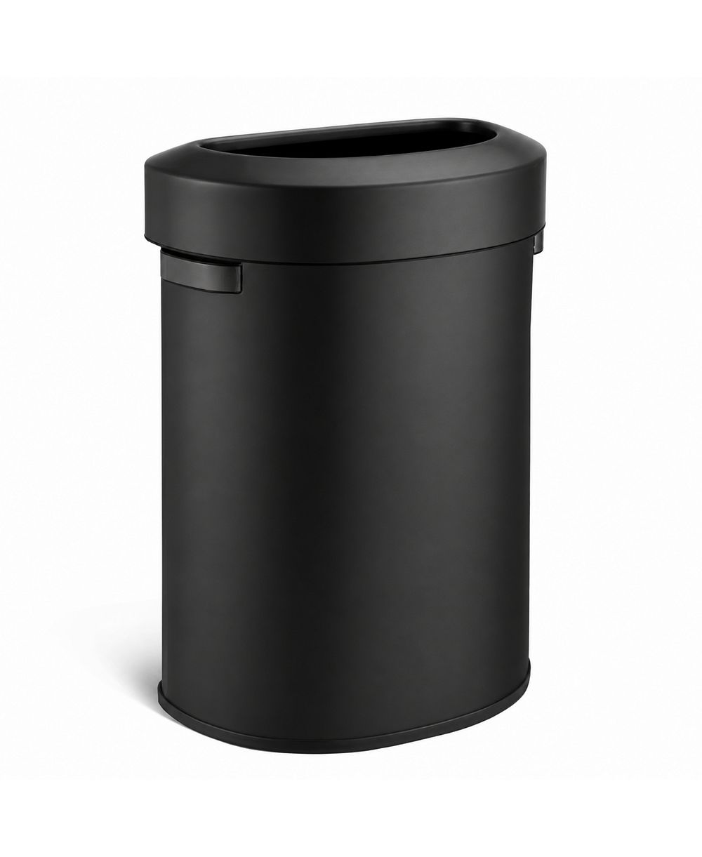 Мусорное ведро Home Zone Living из нержавеющей стали, 18 Gallon, 68 Liters, черный