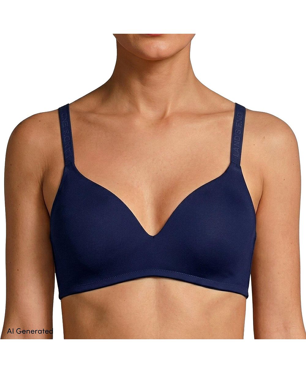 Lands' End Женский бюстгальтер без косточек Soft Essential Everyday