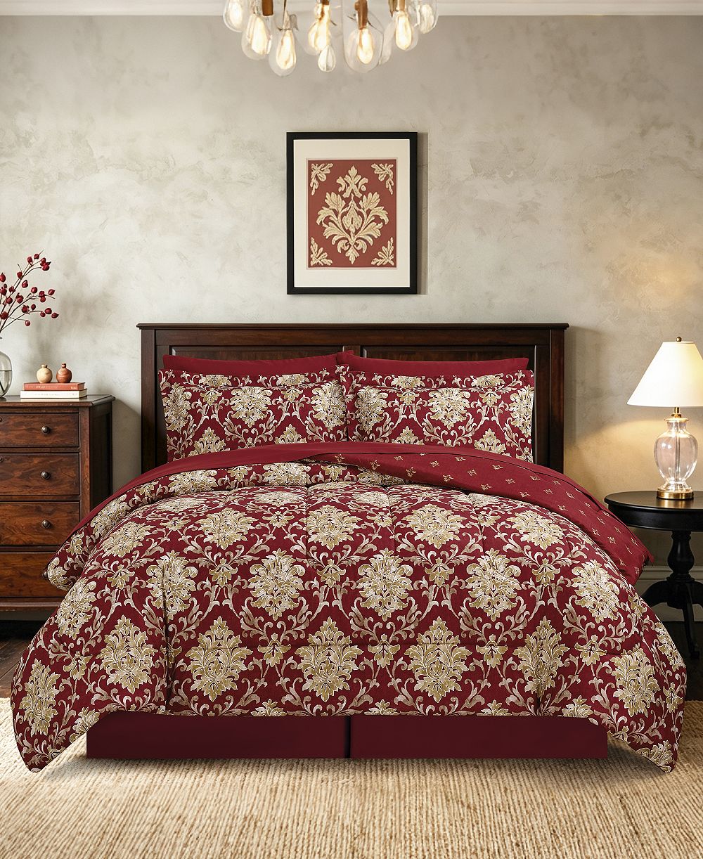 Macy's Alexa Damask Reversible Microfiber 8-Piece Comforter Sets