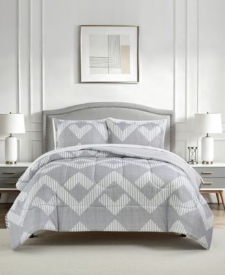 Macy's Colton Geo Reversible Microfiber 3-Piece Comforter Sets