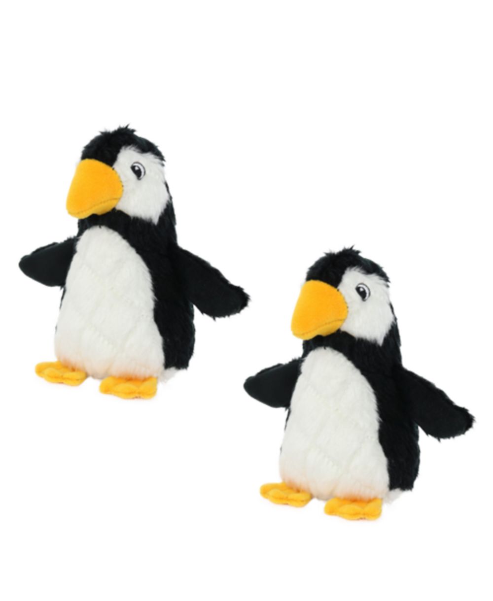 Mighty Jr Arctic Penguin 2 Pack, прочная мягкая игрушка для собак со пищалкой