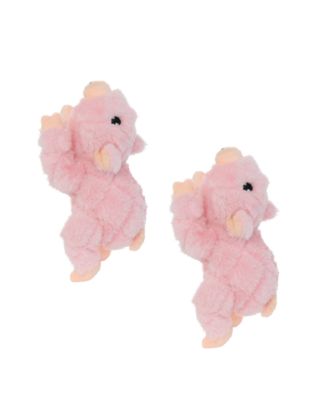 Mighty Jr Farm Piggy 2 Pack, Durable Plush Squeaky Dog Toy