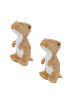 Набор игрушек для собак Mighty Jr Dinosaur TRex, 2 шт., мягкие пищалки