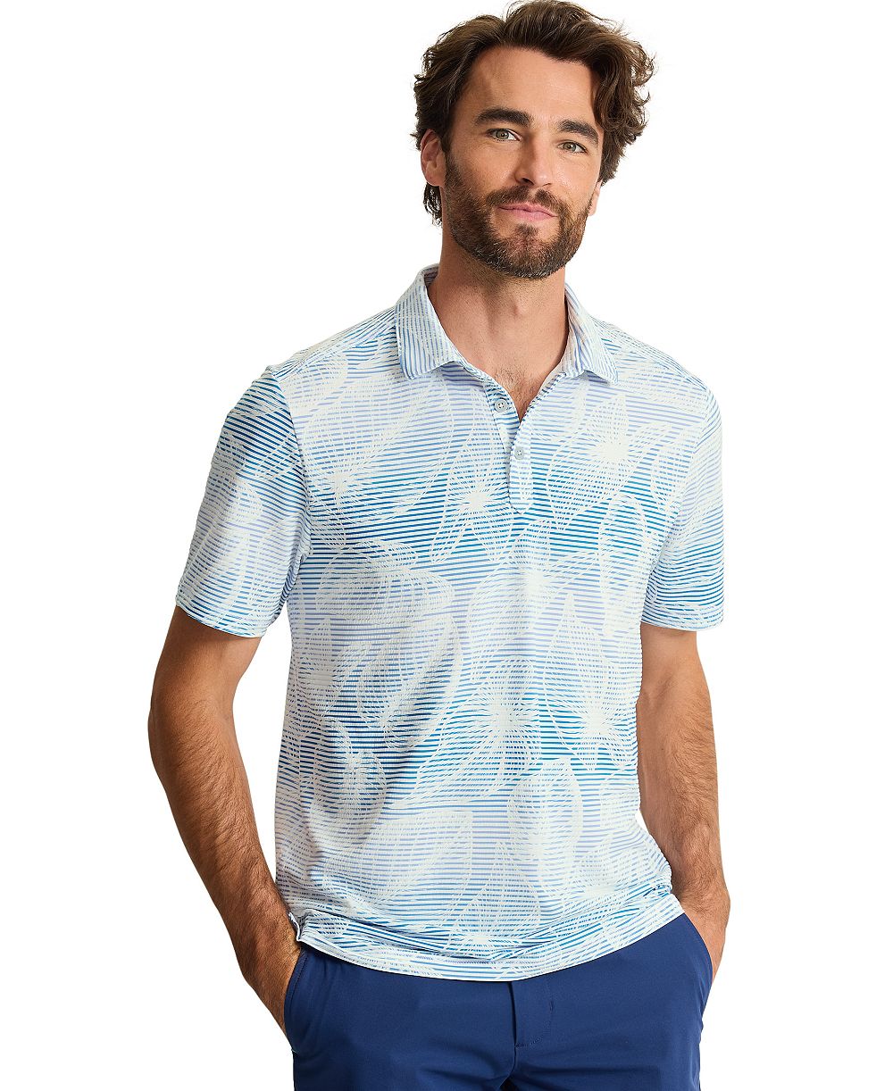 Tommy Bahama мужская поло-рубашка Costa Wave с вышивкой марлина и полосатым принтом