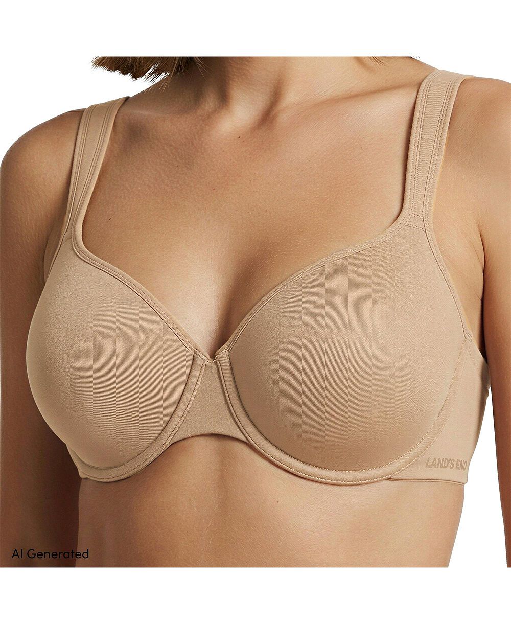 Женский бюстгальтер полного покрытия Lands' End True Solutions Light Weight Microfiber Basics