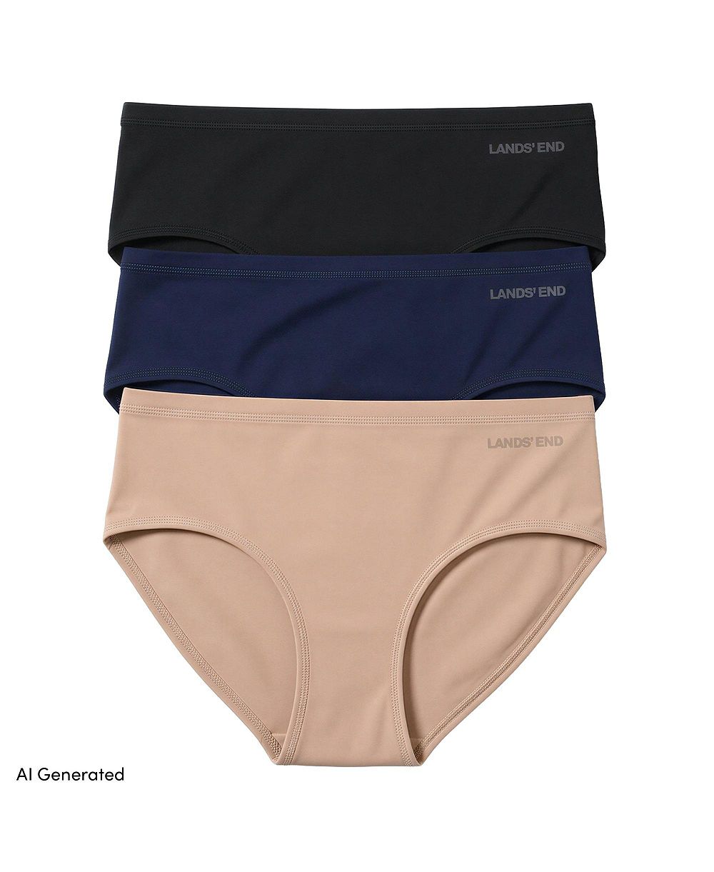Lands' End Женские трусики Basics 3 шт. из микрофибры
