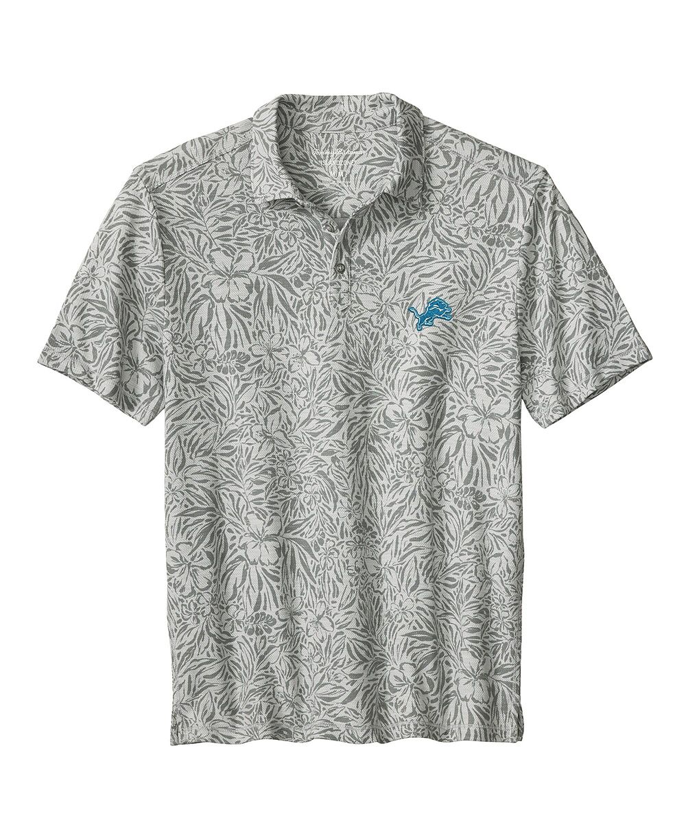 Tommy Bahama Мужская рубашка-поло IslandZone Wild Hibiscus Tri-Blend Gray