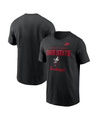 Мужская футболка Nike Black Ohio State Buckeyes Legacy Stacked Established