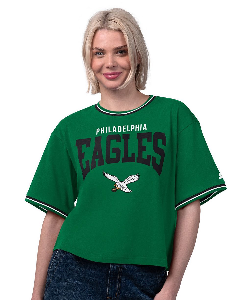 Женская укороченная футболка Starter Kelly Green Philadelphia Eagles
