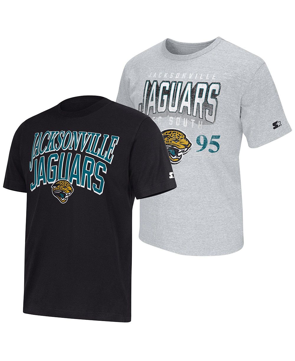 Комплект футболок Starter Men's Black/Heather Gray Jacksonville Jaguars