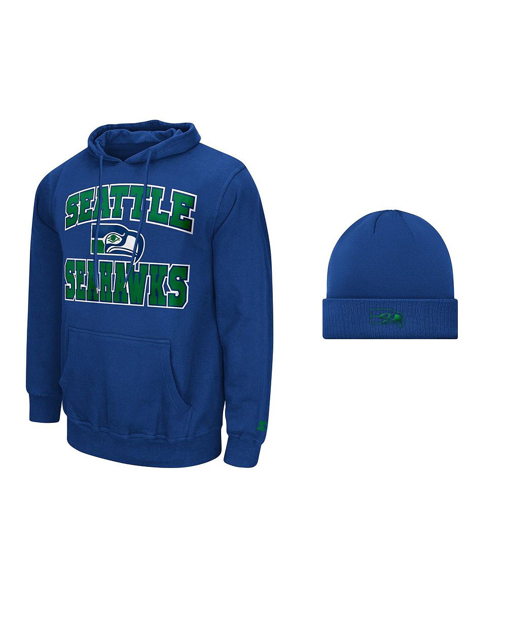 Мужской набор Starter: худи Royal Seattle Seahawks и вязаная шапка