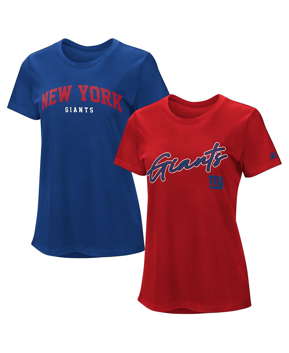 Женская футболка Starter Royal/Red New York Giants Combo Pack