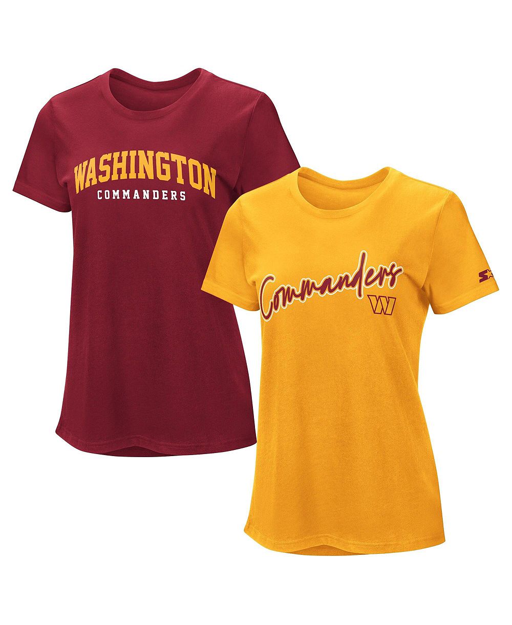 Женская футболка Starter Washington Commanders Combo Pack Burgundy/Gold