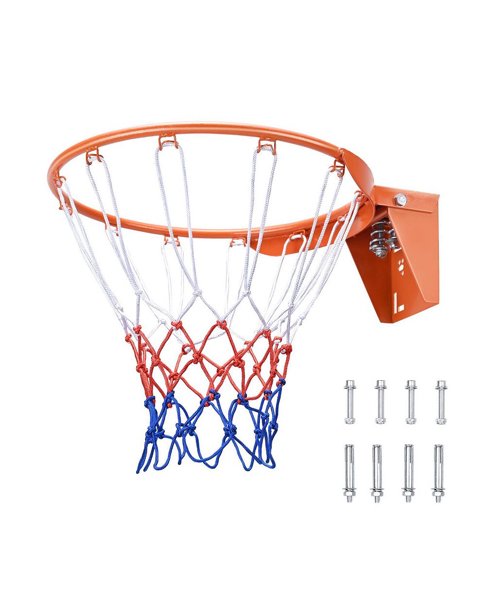 SUGIFT Wall Door Mounted Heavy Duty Basketball Flex Rim Goal Replacement Hoop With Net Indoor Outdoor