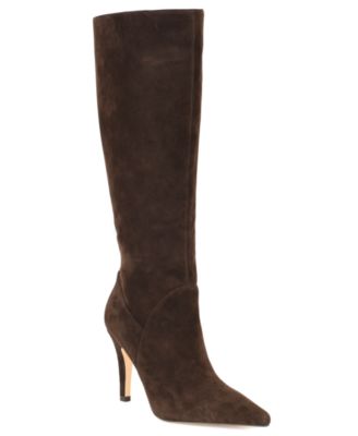 Nine West женские высокие сапоги на шпильке с острым носом и широким голенищем Korin