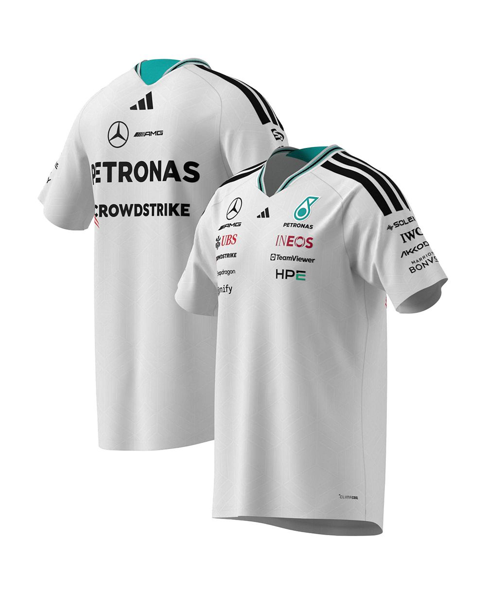 Adidas Мужская джерси Mercedes-AMG Petronas F1 Team 2026 Driver Authentic, белая