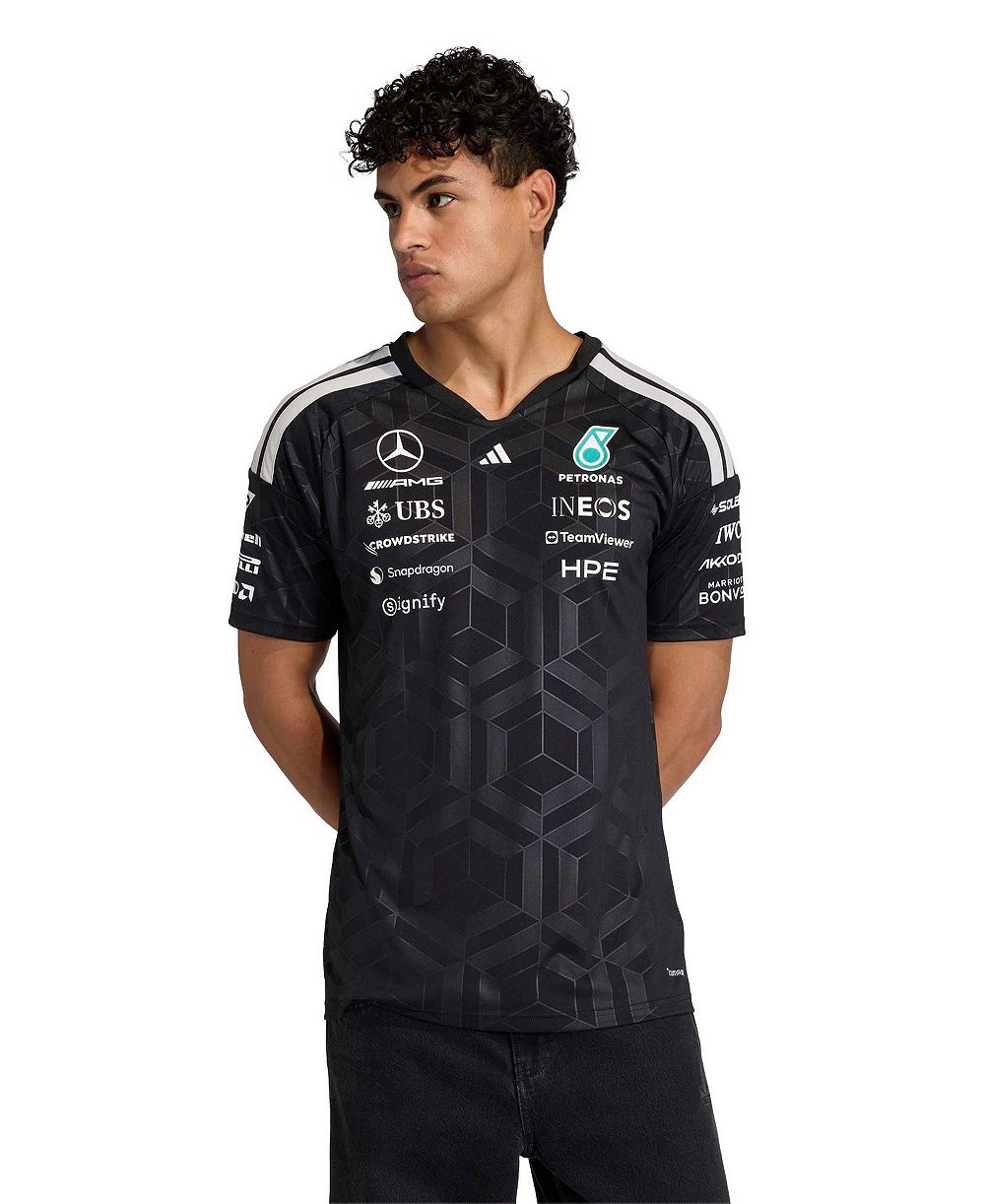 Adidas Мужская джерси Mercedes-AMG Petronas F1 Team 2026 Driver Authentic, черная