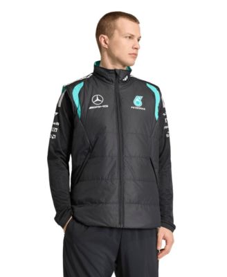 Adidas Men's Black Mercedes-AMG Petronas F1 Team Full-Zip Mechanics Vest