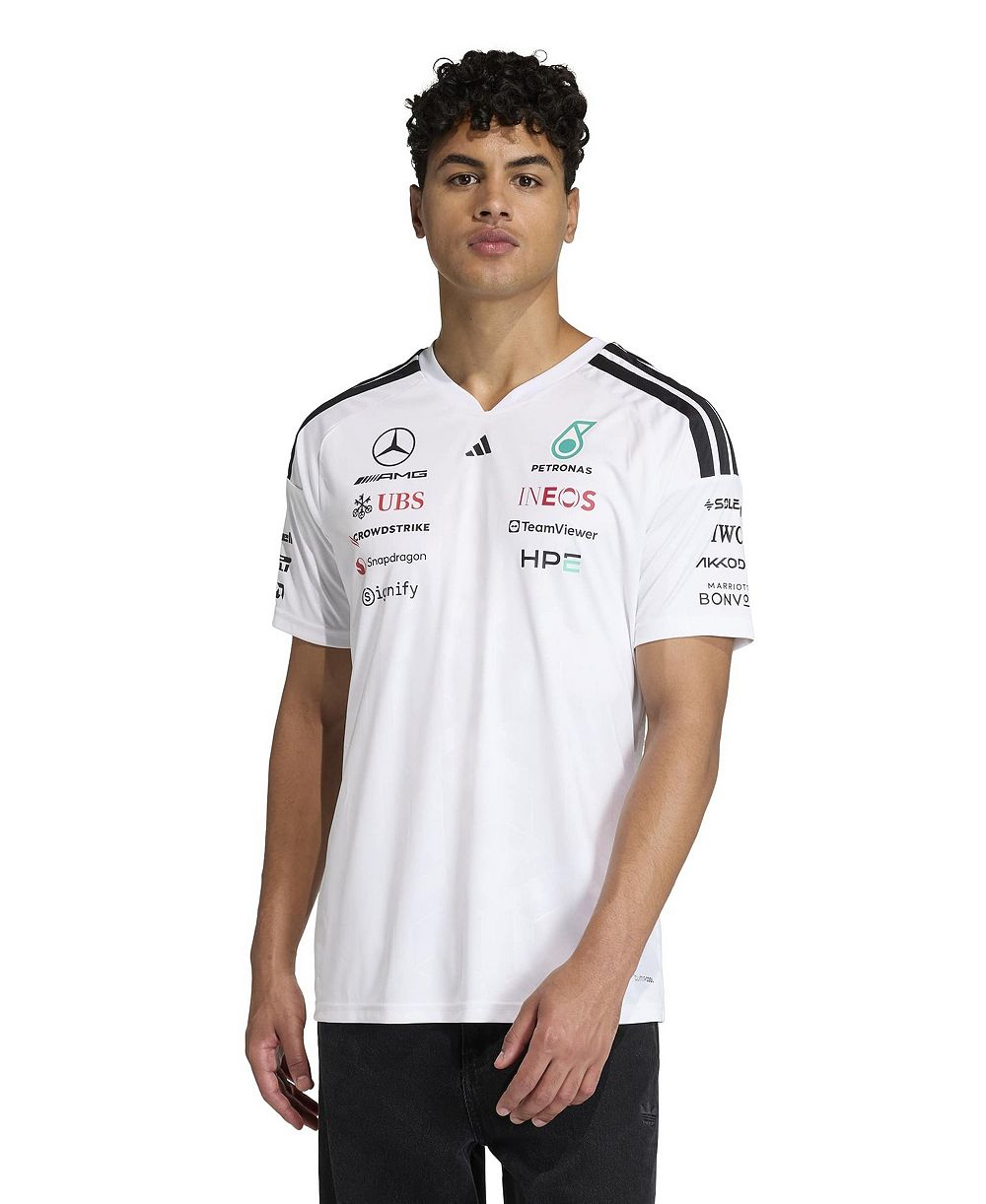 Adidas Мужская джерси Mercedes-AMG Petronas F1 Team 2026 Driver Replica, белая