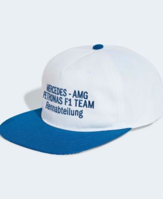 Мужская и женская кепка Adidas White/Blue Mercedes-AMG Petronas F1 Team Blue Wonder Adjustable