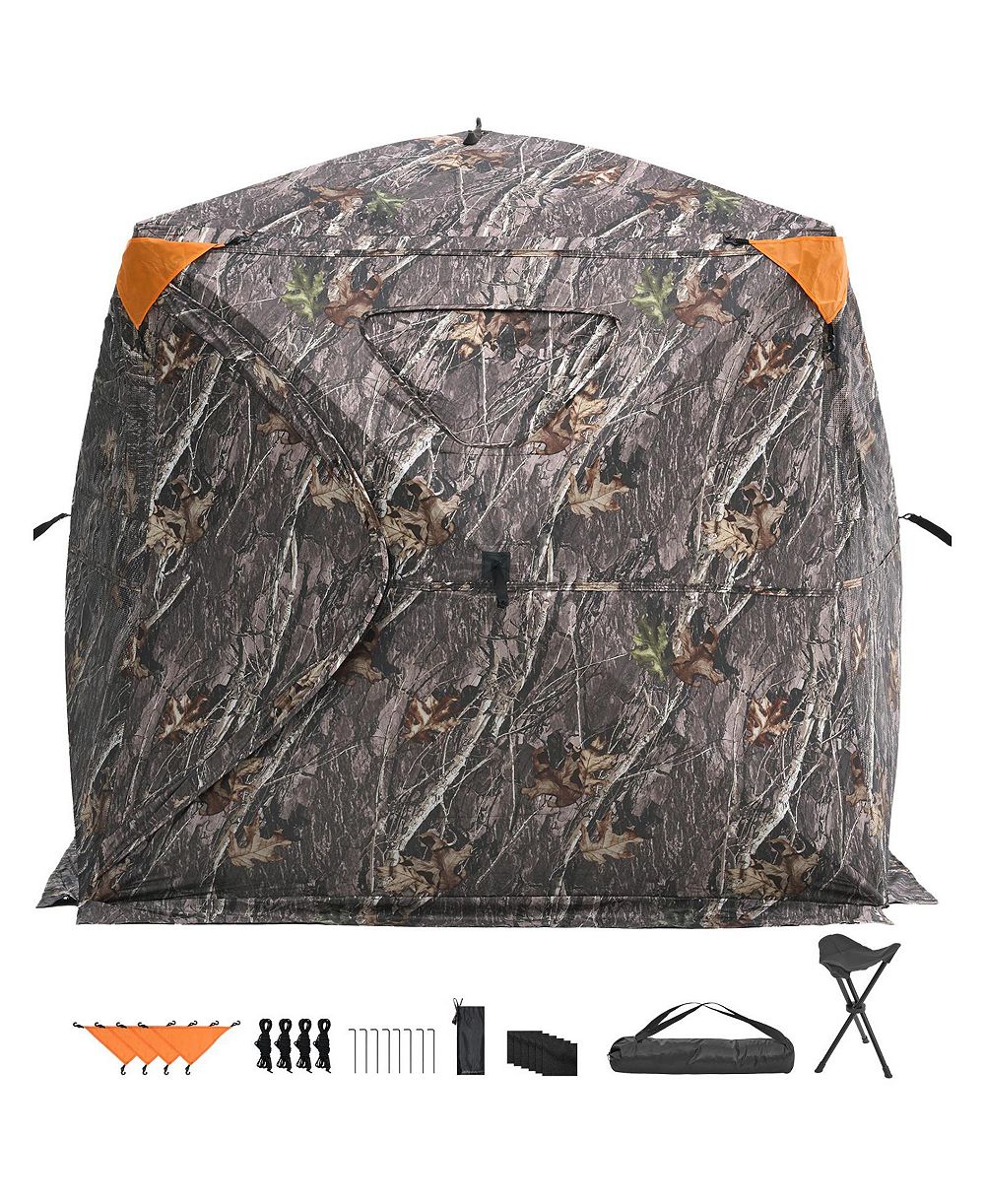SUGIFT 270degree(s) See Through 4-5 Person Pop Up Hunting Blind with Carrying Bag One-Way Mesh Tent