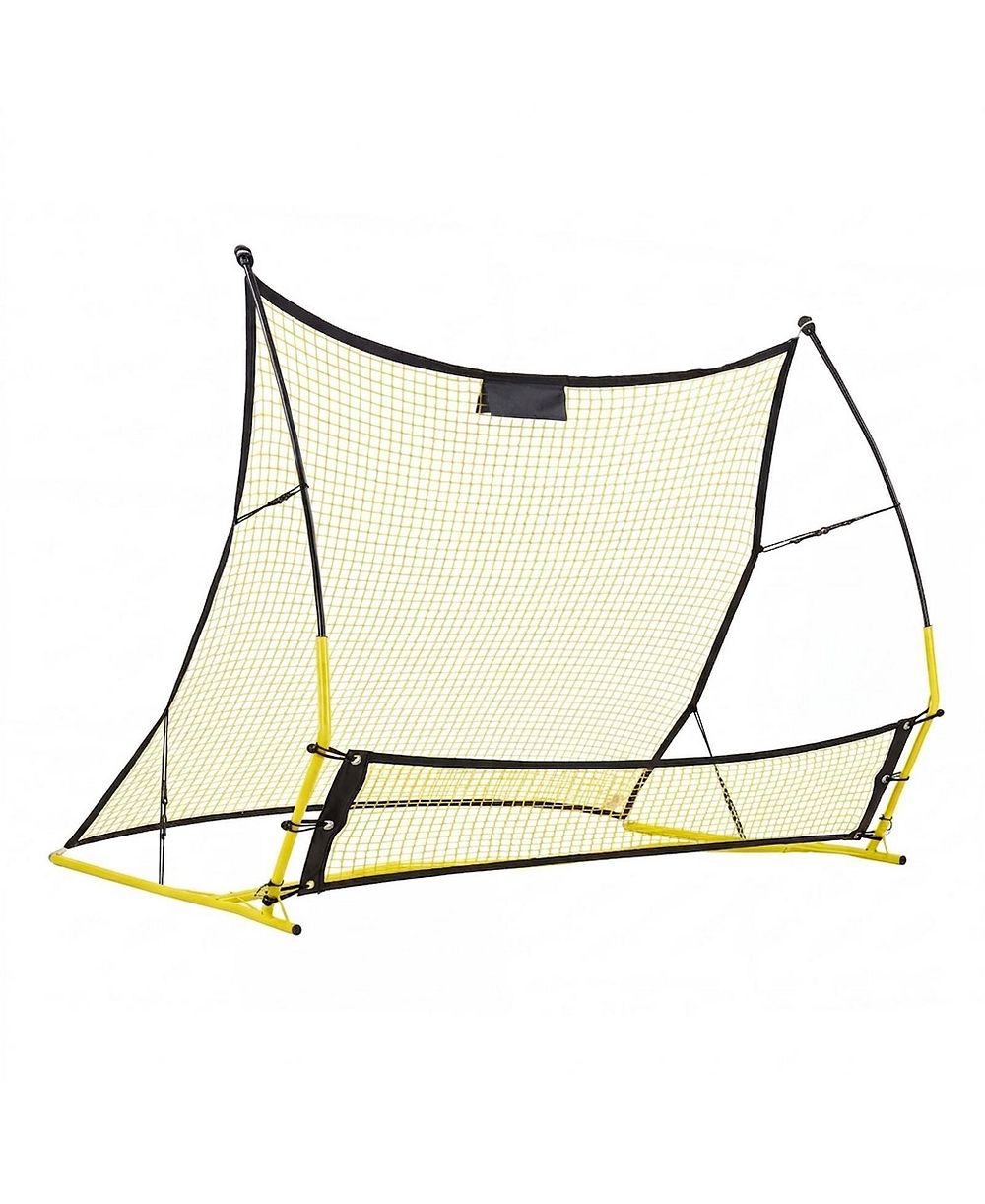 SUGIFT 2-in-1 Soccer Goal Rebounder Net with Fiberglass Poles and Iron Pipe