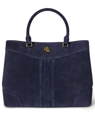 Lauren Ralph Lauren большая сумка-саквояж Марси из замши с тиснением
