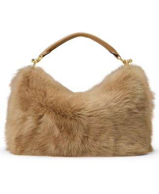 Lauren Ralph Lauren Blaike Shearling Small Shoulder Bag