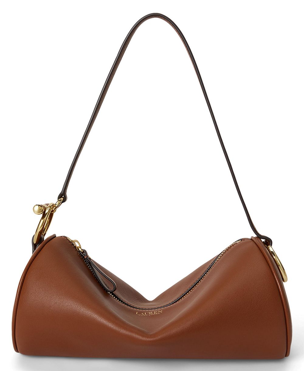 Lauren Ralph Lauren Blaike Leather Small Barrel Bag
