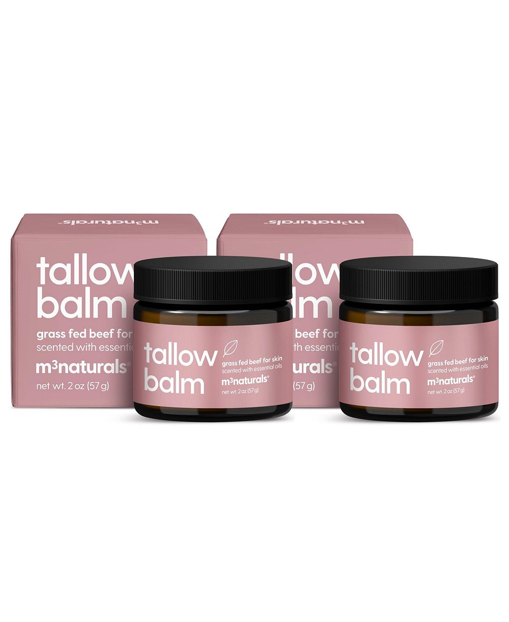 M3 бальзам для тела Beef Tallow Scented, набор из 2 шт с Grass-Fed Beef Tallow, Honey, Beeswax и Olive Oil