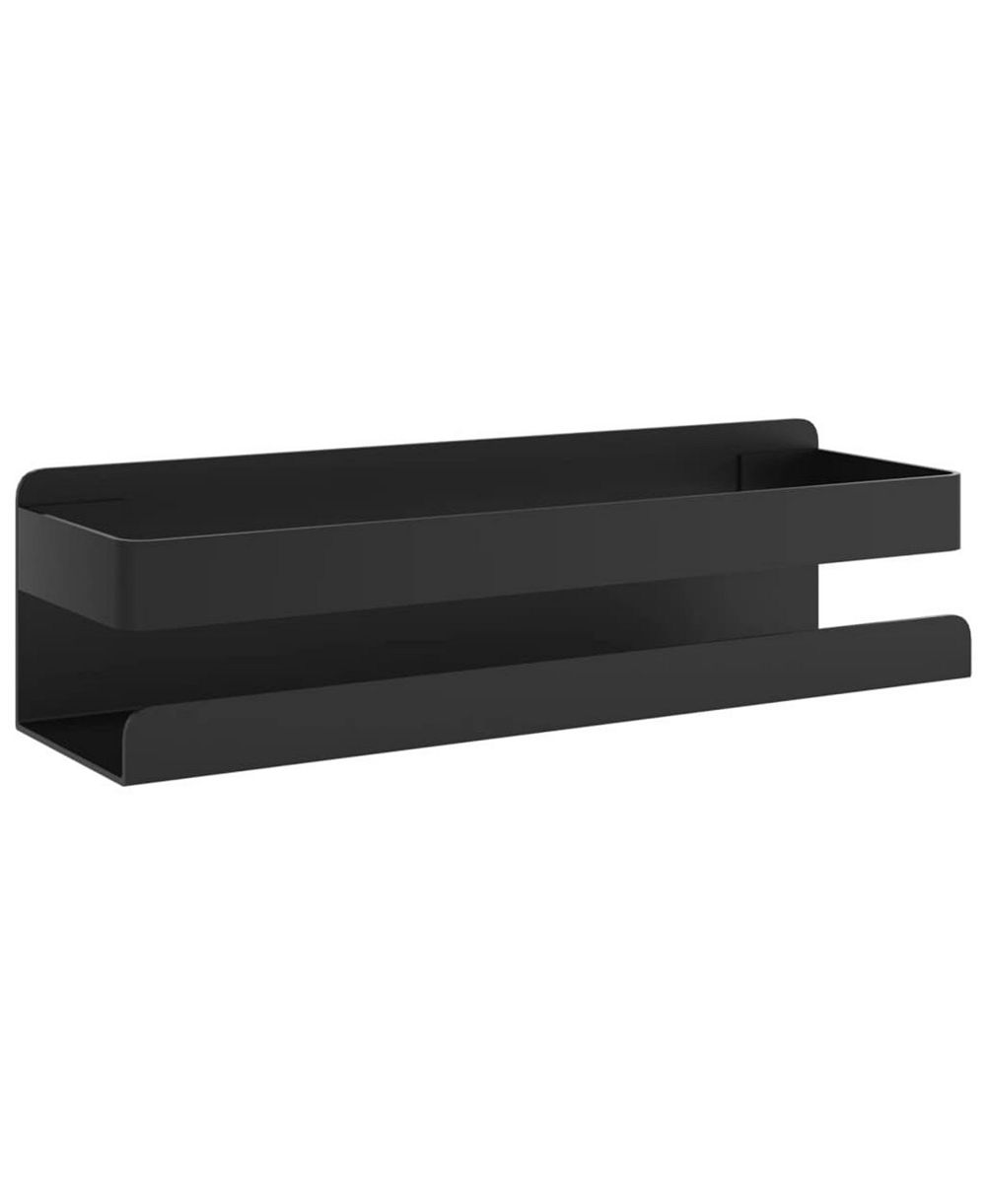 vidaXL полка для душа матовый черный 9.1"x2.6"x2.4" шлифованная нержавеющая сталь 304