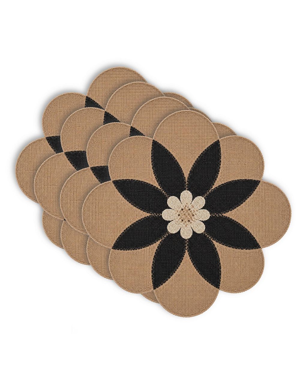 Dainty Home Набор подставок для тарелок Maui 15" из джута и бумаги, 4 штуки - прочные салфетки для стола