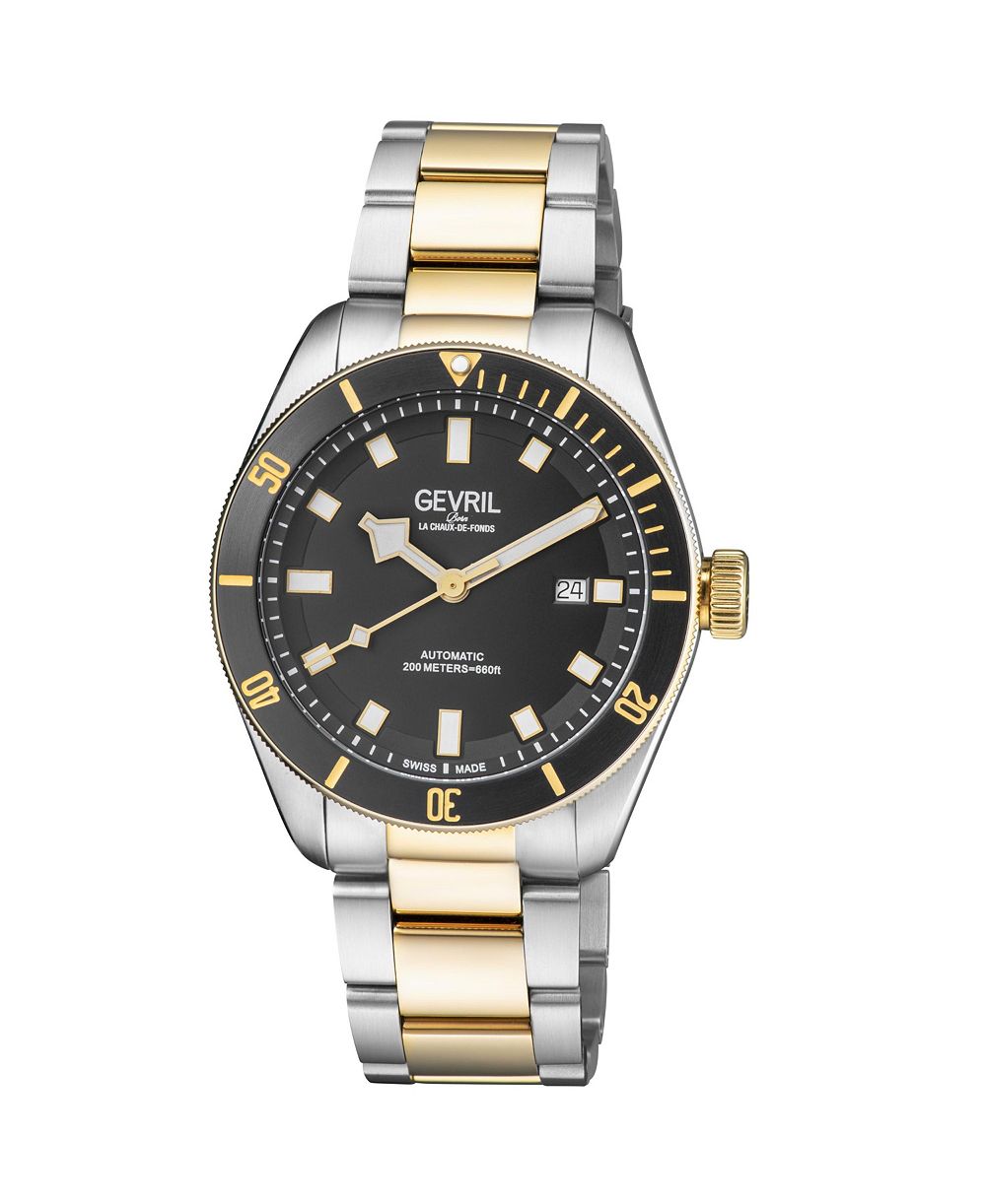 Gevril Men's Swiss Made Yorkville Swiss Automatic Two tone Stainless Steel Bracelet Watch