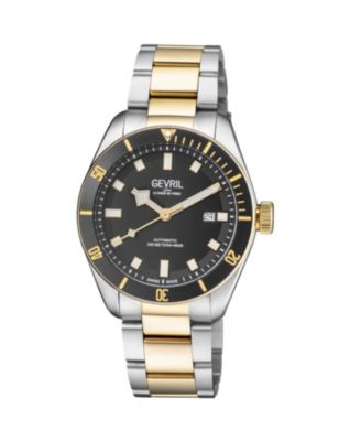 Gevril Men's Swiss Made Yorkville Swiss Automatic Two tone Stainless Steel Bracelet Watch
