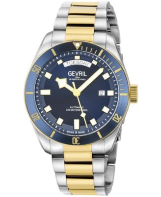 Gevril Men's Swiss Made Yorkville Swiss Automatic Two tone Stainless Steel Bracelet Watch
