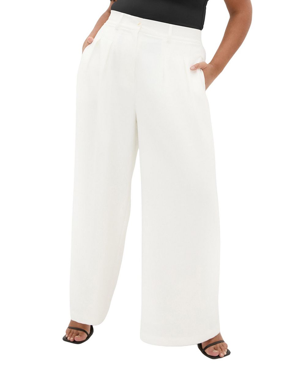 CITY CHIC Plus Size Abbie Fully Lined Wide Leg Pant