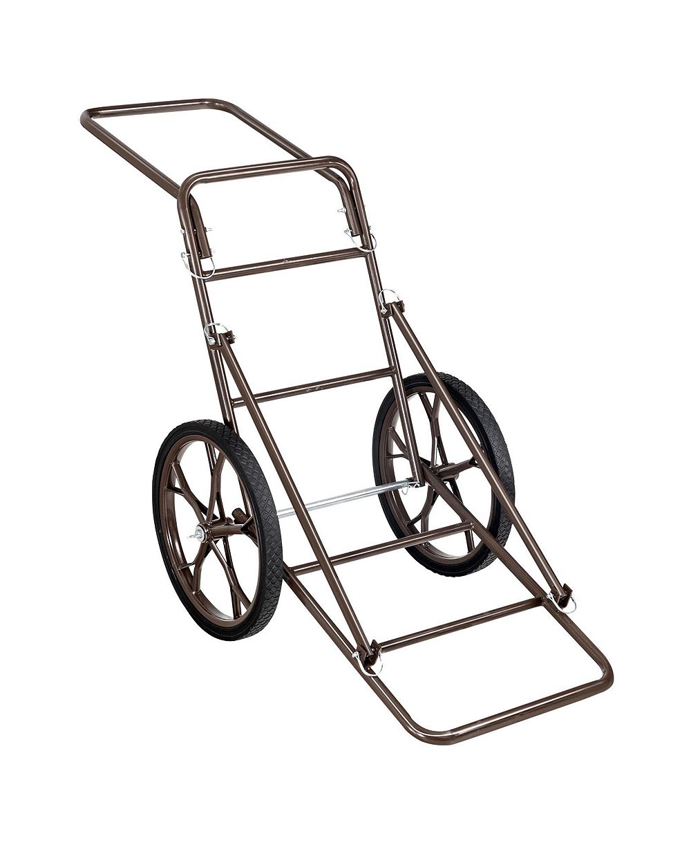 HONGGE Folding Deer Cart Game Hauler 500 lbs Capacity with 17 in Rubber Wheels for Hunting and Hiking Gear