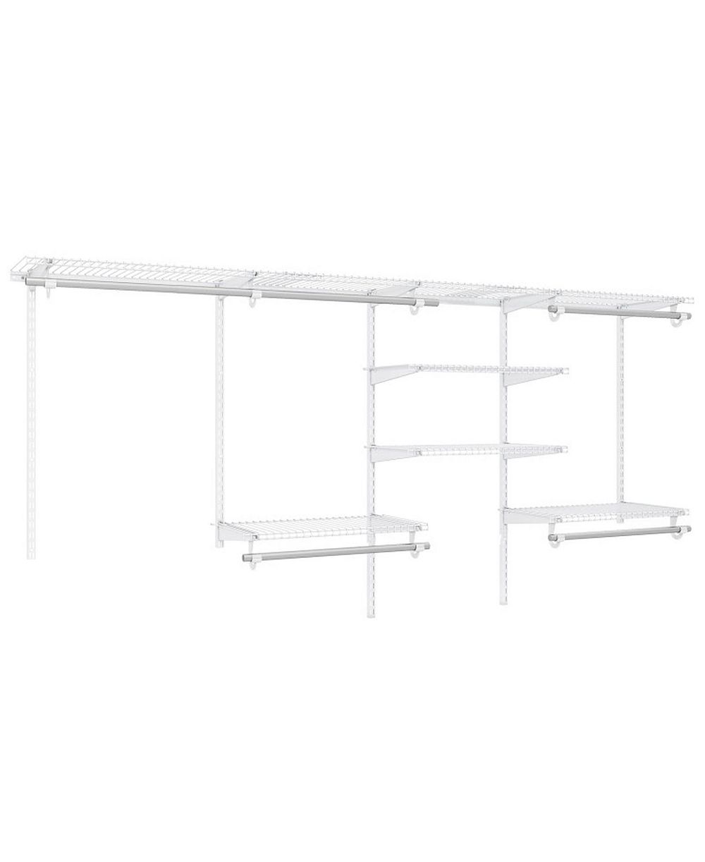 HONGGE 4-8 Ft Wall Mounted Closet Organizer System with Hanging Rods