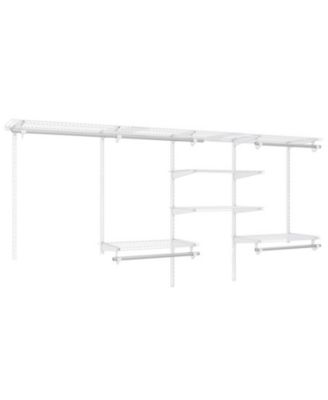 HONGGE 4-8 Ft Wall Mounted Closet Organizer System with Hanging Rods