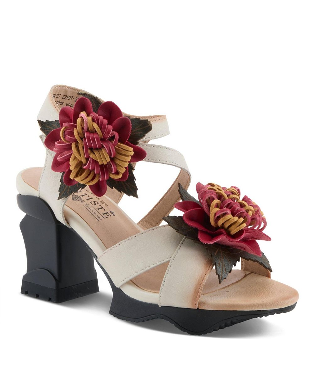 Женские сандалии L'Artiste Women’s Hooked 3D Floral Heel Sandal