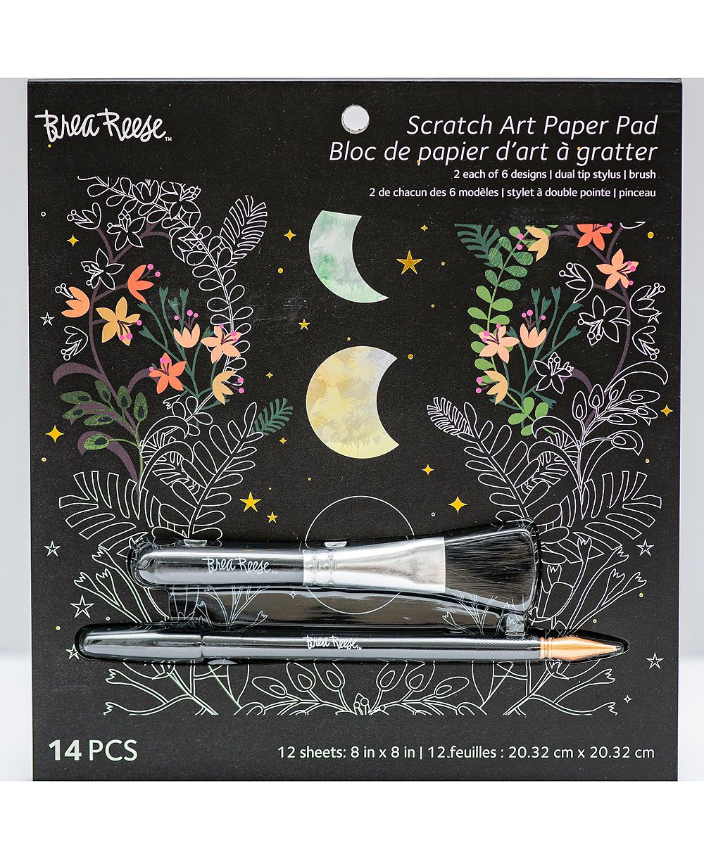 Brea Reese Scratch Art: Paper Pad - Golden Celestial